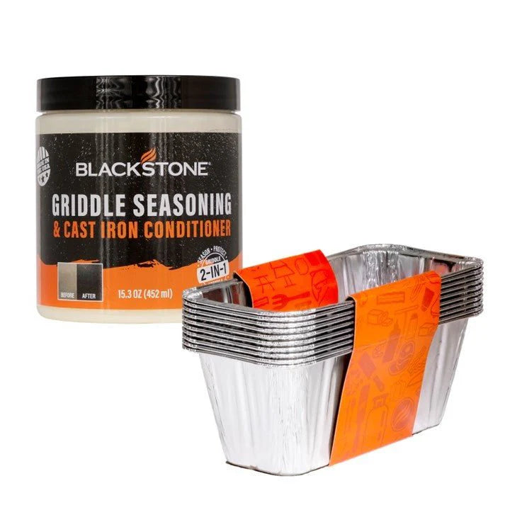 Griddle Seasoning and Grease Cup Liner Bundle